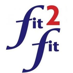 This is a Fit2Fit logo used by becon international to promote face fit testing in bristol, London, Desborough & Leeds