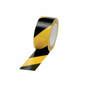 yellow black hazard tape