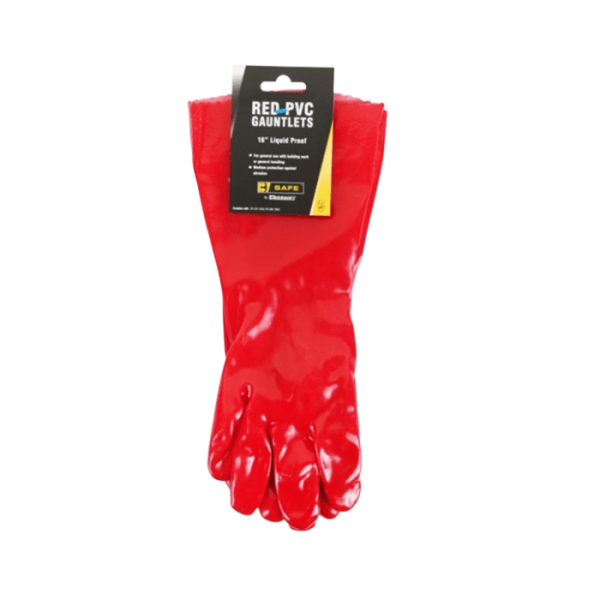 Red Welders Gauntlet Glove