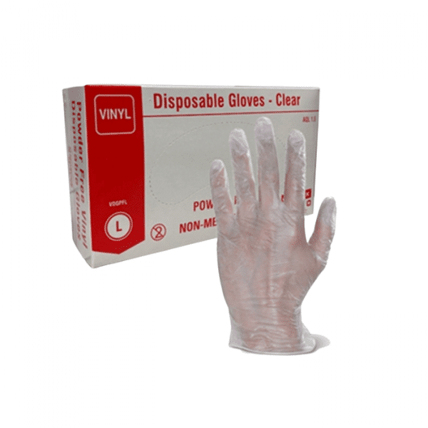 Vinyl Powder Free Clear Gloves
