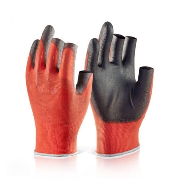 PU Coated Fingerless Glove XL (10)