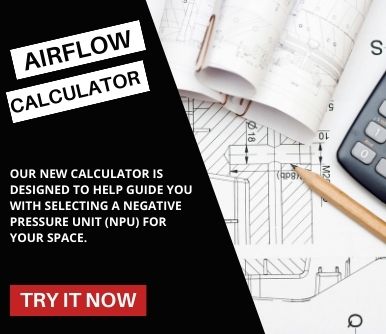 Negative pressure airflow calculator
