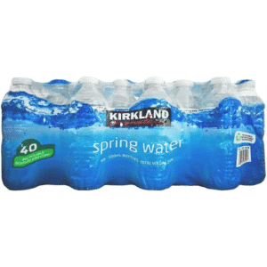 Pack of 40, 500ml bottles of natural spring water.