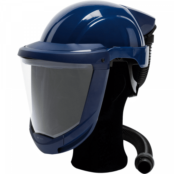 Blue SR 580 face shield and hose
