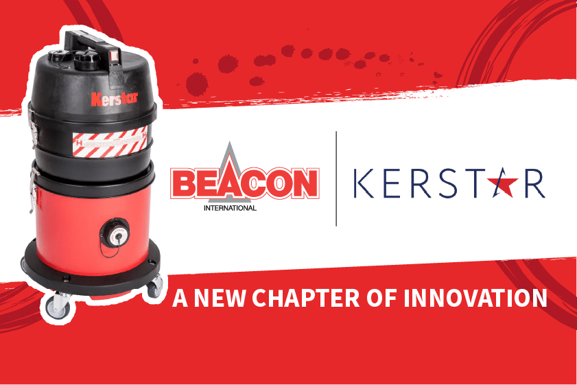 Combined logos of Beacon International and Kerstar, symbolizing their new partnership, with the tagline 'A New Chapter of Innovation