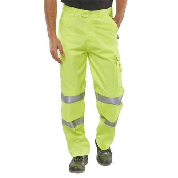 Yellow High Viz Trousers Front View
