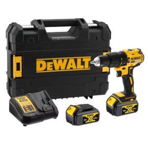 Image of DeWalt DCD778P2T-SFGB 18V Brushless Cordless Combi Drill, featuring an ergonomic design and advanced XR technology for efficient drilling.