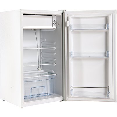 Open view of Tolbec Undercounter Fridge showing shelves and compartments
