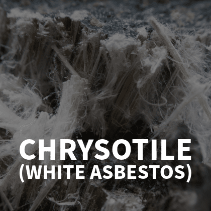 Example of chrysotile asbestos