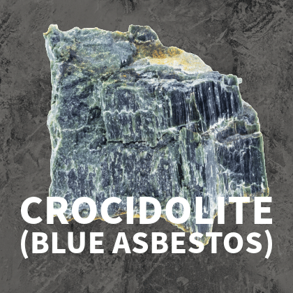 Example of crocidolite asbestos